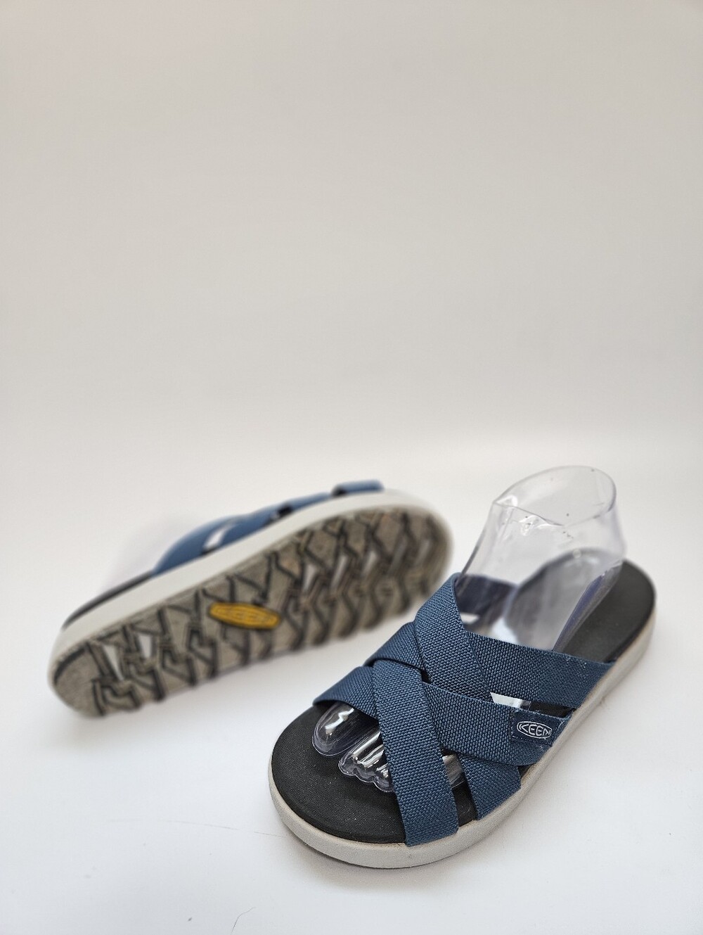 Keen Sandals Womens Sz 8.5 Elle Casual Slip On Strappy Slide  Navy Blue